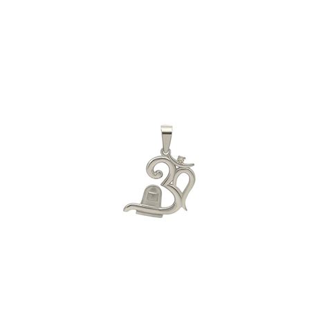 Buy the Silver Om Shivling Pendant - Silberry