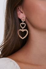 Shop Tiered Heart Drop Earrings for Women from latest collection at ...