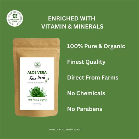 One Nature Store | Aloe Vera Face Pack | 100 grams | For Acne, Rashes