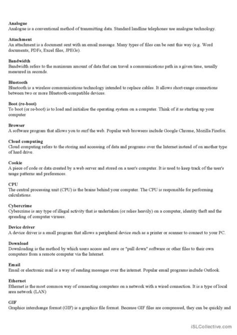 ESL Worksheet Computer 的图像结果