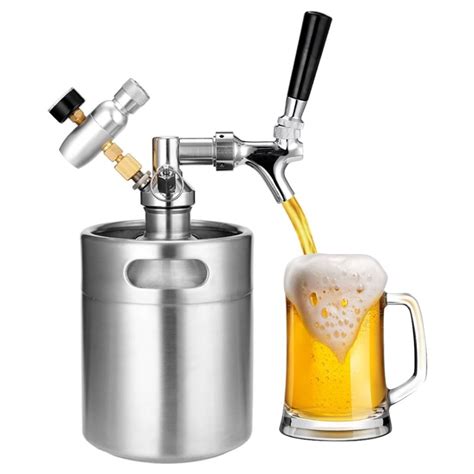 2L Mini Beer Keg set with Tap Pressurized Home Beer Brewing Craft Beer ...