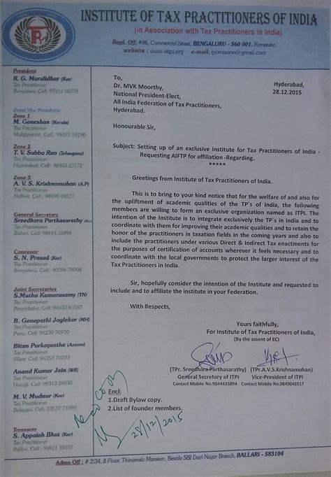 INSTITUTE OF TAX PRACTITIONERS OF INDIA