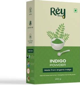 Rey Naturals Organic Indigo Powder (Mehandi) for Black & Brown Hair ...