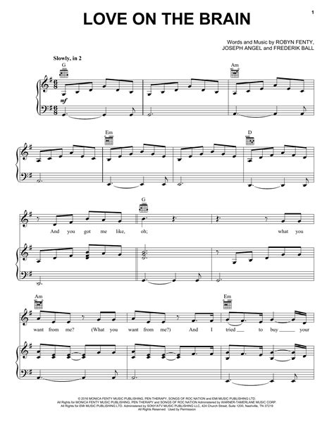 What Are The Chords For Love In The Brain