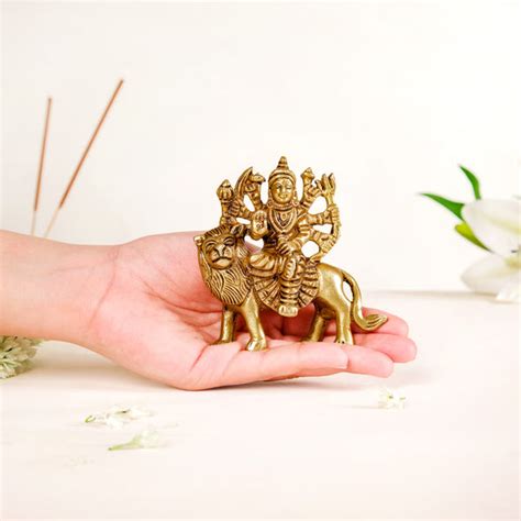 Simhavahini Goddess Durga Idol For Prayer Room Online - Premium ...