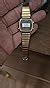 Casio Vintage LA670WGA-1DF Black Digital Dial Gold Stainless Steel Band ...