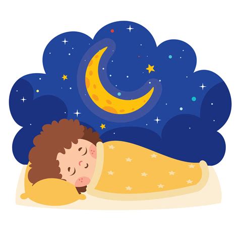 Cartoon Illustration Of Kid Sleeping 13474112 Vector Art at Vecteezy
