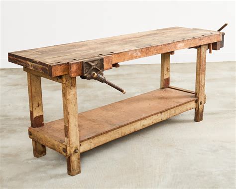 American Industrial Style Carpenters Work Bench Table or Etabli For ...