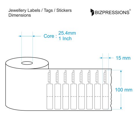 Jewellery Label Tags / PVC Sticker Roll
