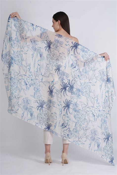 Azure Garden Shawl – Cashmere Craft