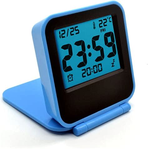 Digital Travel Alarm Clock Mini Portable Lcd Display With Backlight ...