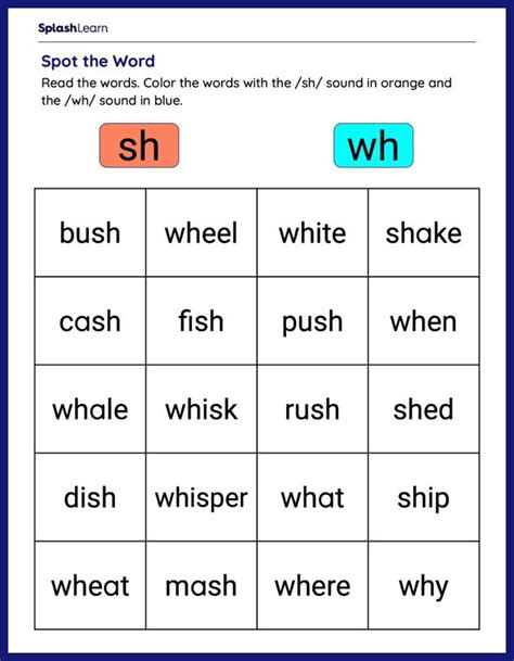Image result for WH Digraph Worksheet