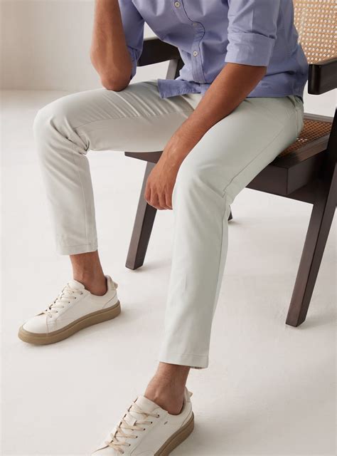 Buy Marble Chino | Casual Ultra light khaki Solid Chinos for Men Online ...