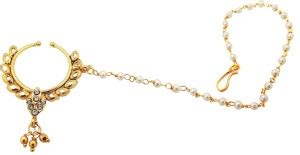 Biyu Pearl Gold-plated Plated Alloy Nathiya Price in India - Buy Biyu ...