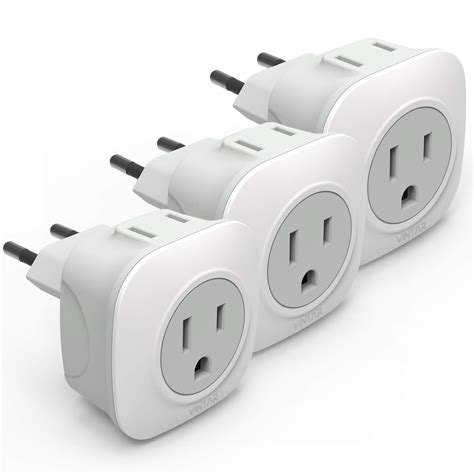 Snapklik.com : 3 Pack European Travel Plug Adapter, VINTAR ...