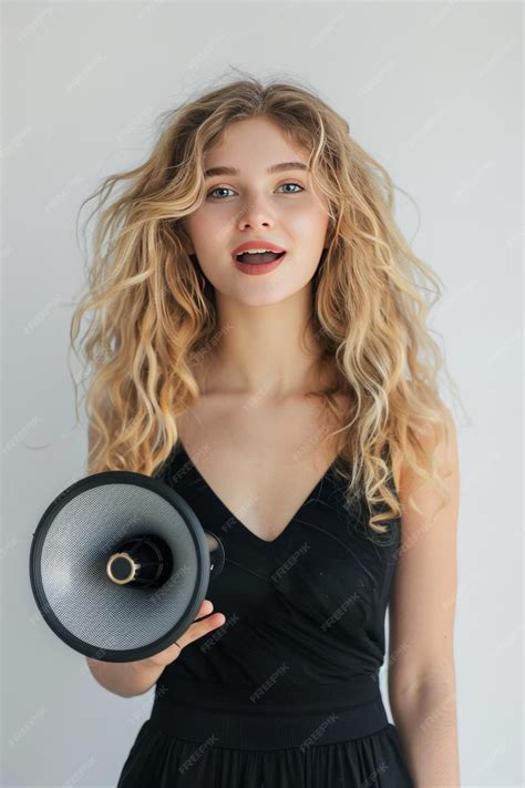 Premium Photo | A beautiful 20s blonde girl with long curly hair and a ...