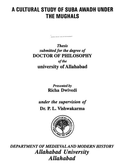 मुगलों के अधीन सुबा अवध का एक सांस्कृतिक अध्ययन | Hindi Book | A ...