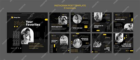 Modèle instagram de commerce électronique design plat | PSD Gratuite