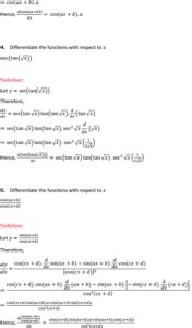 Class 12 Maths Continuity and Defferential Exercise 5.2 的图像结果
