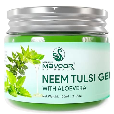 Mayoor Neem Tulsi Gel With Aloevera 100ml - For Oily & Sensitive Skin ...