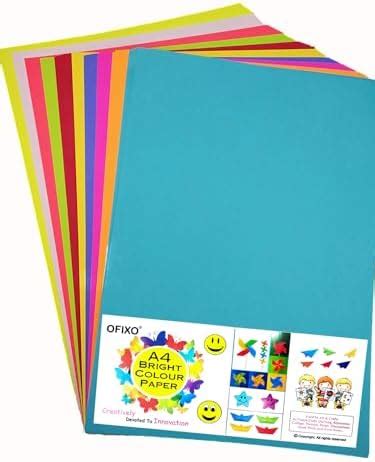 OFIXO 50 Pcs Color Sheets Copy Printing Papers/Art and Craft paper A4 ...