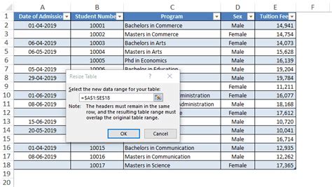 Image result for Resize Table Button Excel