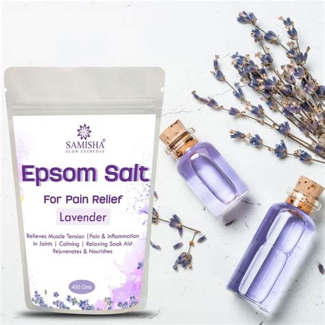 Lavender Epsom Salt For Pain Relief - 400gm – Samisha Organic