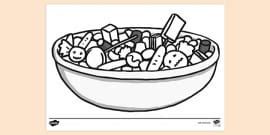 Hansel and Gretel Eating Sweets Colouring | Colouring Sheet