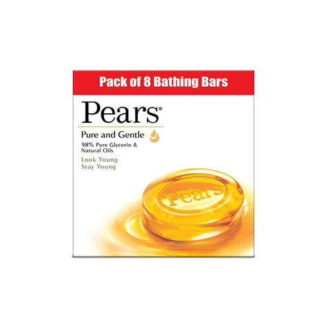 Buy Pears Pure & Gentle Bathing Soap Bar 125 g (Combo Pack of 8 ...