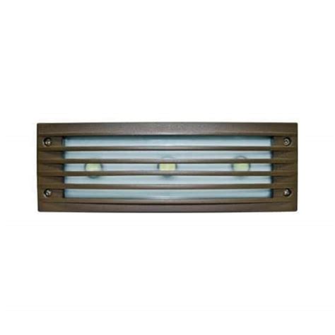 Intense 9W 12V Cast Aluminum Recessed Louvered Brick Step Wall Light ...