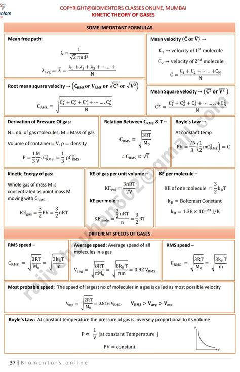 Kinetic Theory of Gases - elements of kinetic theory of gases