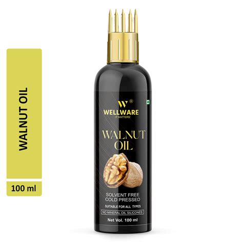 WELLWARE 100 % Pure Walnut Hair Fall Control Oil With Applicator Hair ...