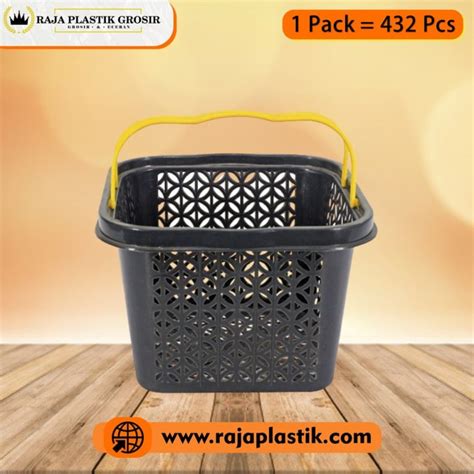 KERANJANG MAINAN PLASTIK SEGI 4 HITAM, JUAL HARGA MURAH