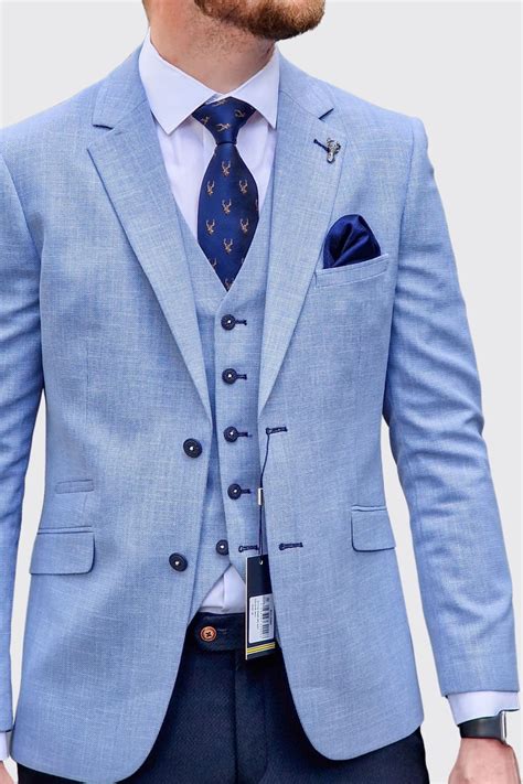 Cavani Miami Men's Sky Blue Blazer - MENSWEARR.COM