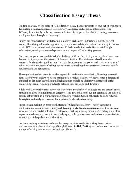 Image result for Classification Essay