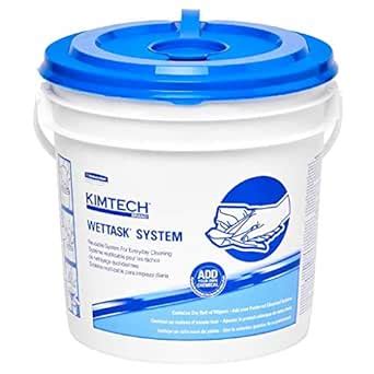 Kimtech Wet Task Hydroknit Wipers with Bucket (30914), 6 Rolls + 1 ...