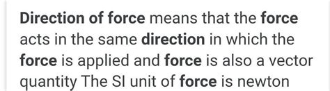 define direction of force - Brainly.in