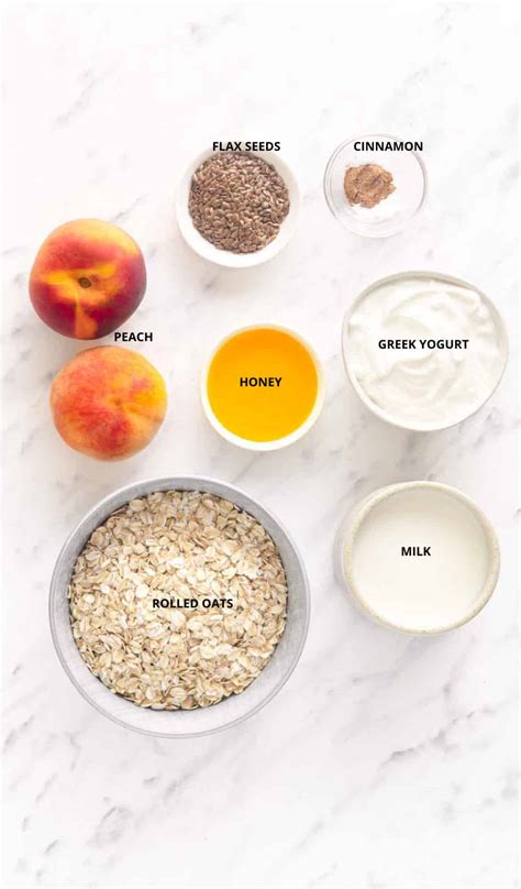 Peach Overnight Oats - All We Eat