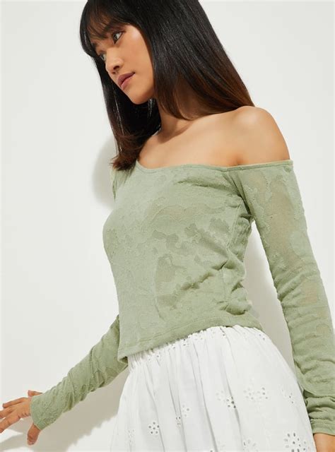 Buy ALAYA F x URB_N Women Burnout Crop Top Online at just Rs. 799.0 ...