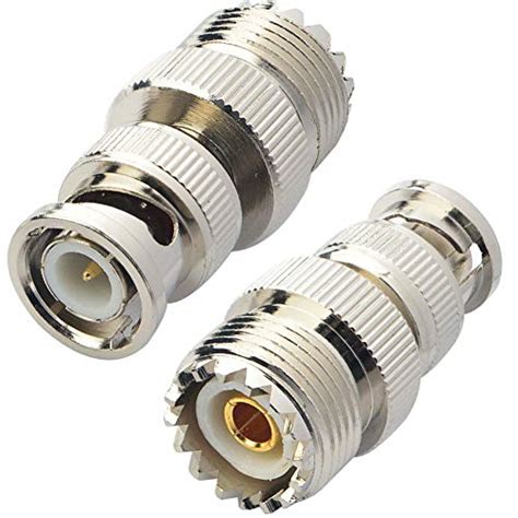 RF SIGNAL BNC UHF RF Coaxial Coax Adapter SO239 UHF Female to BNC Male ...