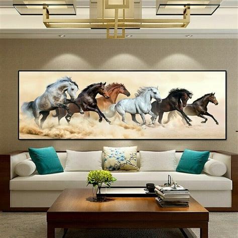 Elegant Wall Art: Running Horses Canvas Print India | Ubuy