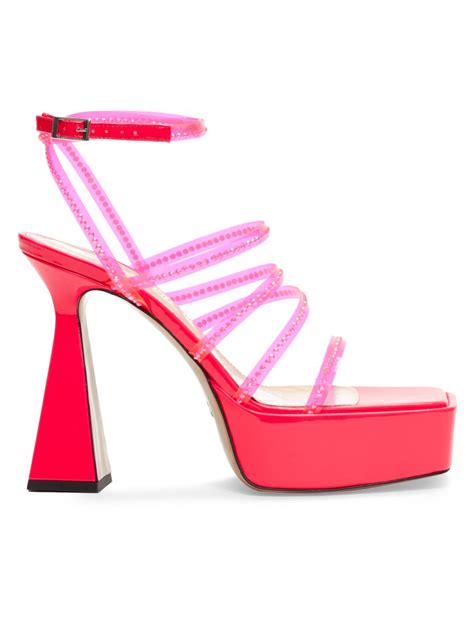 Mach & Mach PVC Crystal-Embellished Platform Sandals | Saks Fifth Avenue
