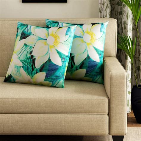 Buy SWAYAM Floral Print Cushion Covers - Set of 2 Pcs. 40 x 40 cms from ...