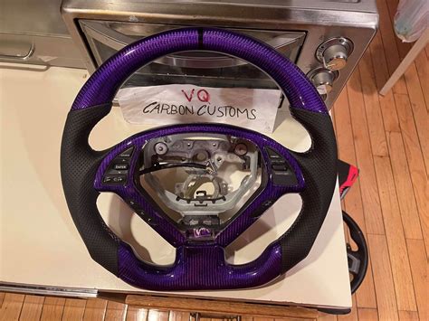 IN STOCK - g37 - black leather, purple stitching - purple Carbon Fiber ...