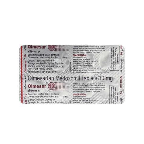Olmesar 10 MG Tablet (10): Uses, Side Effects, Price & Dosage | PharmEasy