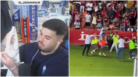 Charly, el streamer malaguista, y las agresiones recibidas en el Nástic ...