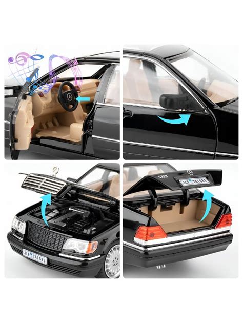 Black - Mercedes-Benz W140 S320 – Retro Classic Pull-Back Toy Car for ...