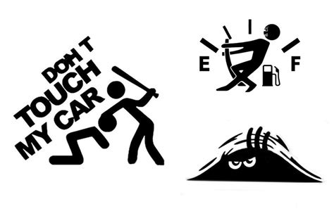 MOSA STORE Funny car Stickers high Gas Consumption Decal Fuel Peeking ...