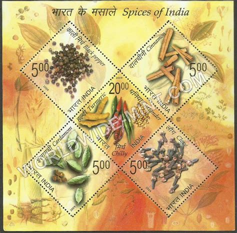 2009 Spices of India Miniature Sheet – Worldwidemint