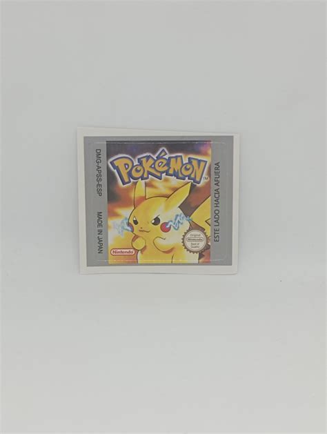 Label / Sticker for Pokemon Yellow Restore Nintendo Gameboy Cartridges ...